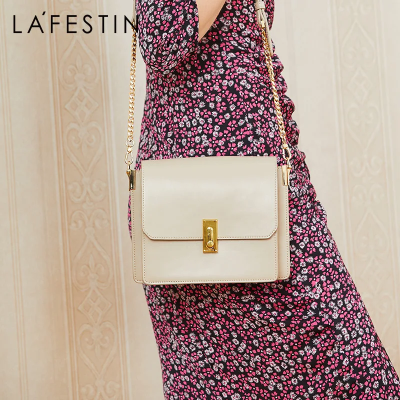 Женская сумка через плечо LA FESTIN с геометрическим узором и цепочкой 2019|Сумки