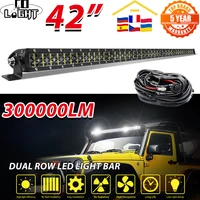 co light 6d light bar 8 14 22 32 42 52led work light combo beam dual row for boat 4x4 4wd atv offroad auto driving led bar