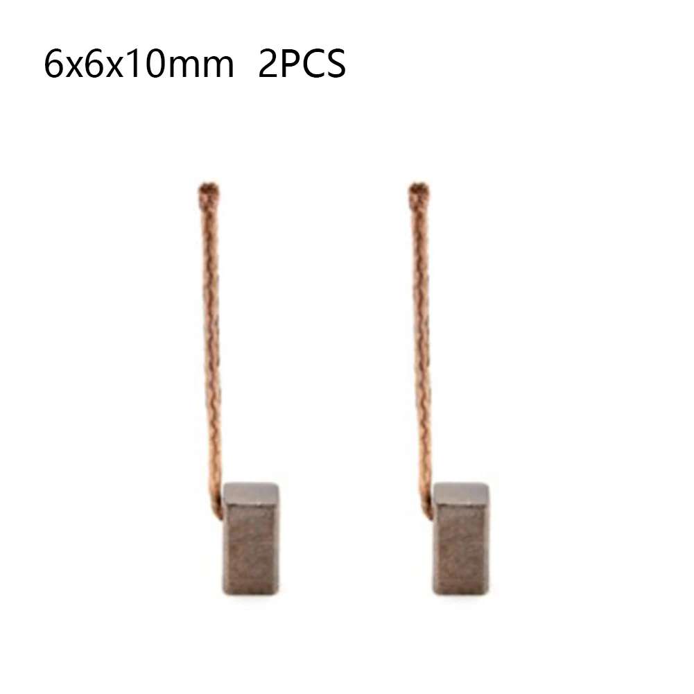 

2/10pc Carbon Brush 6x6x10mm For Blower Motor, Fan Motor, Windshield Wiper Motor