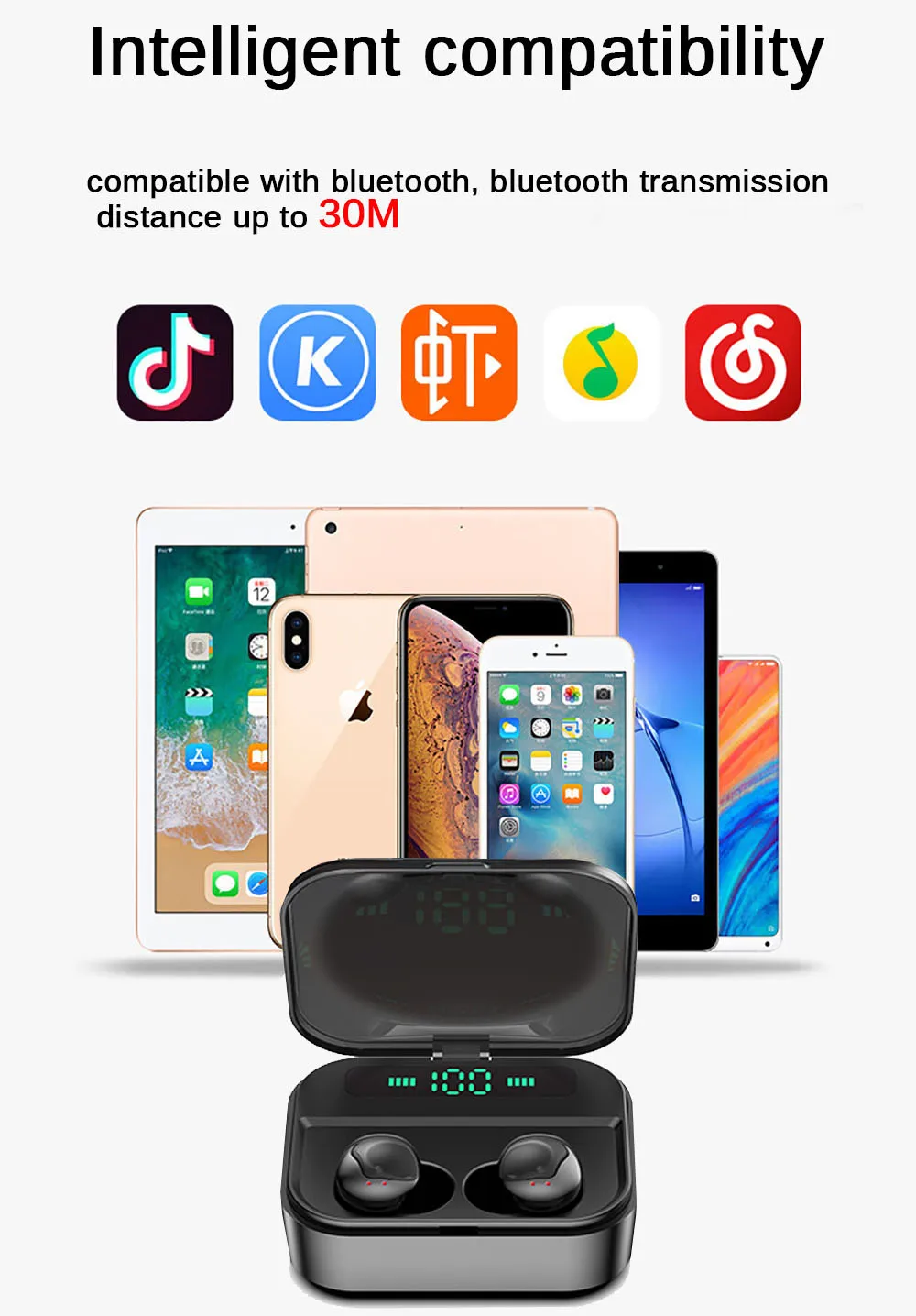 TWS Bluetooth 5,0 наушники IP7 беспроводные наушники 6D стерео HiFi беспроводные наушники игровая гарнитура с микрофоном 2200 мАч наушник
