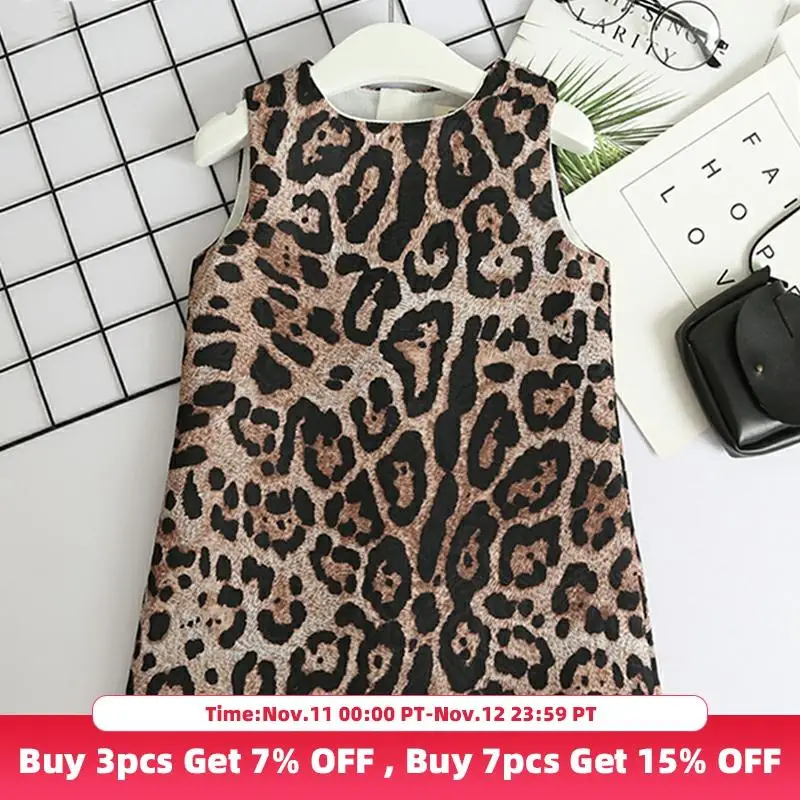 Платье для девочки Bear Leader модное платье принцессы без рукавов с пышными листьями