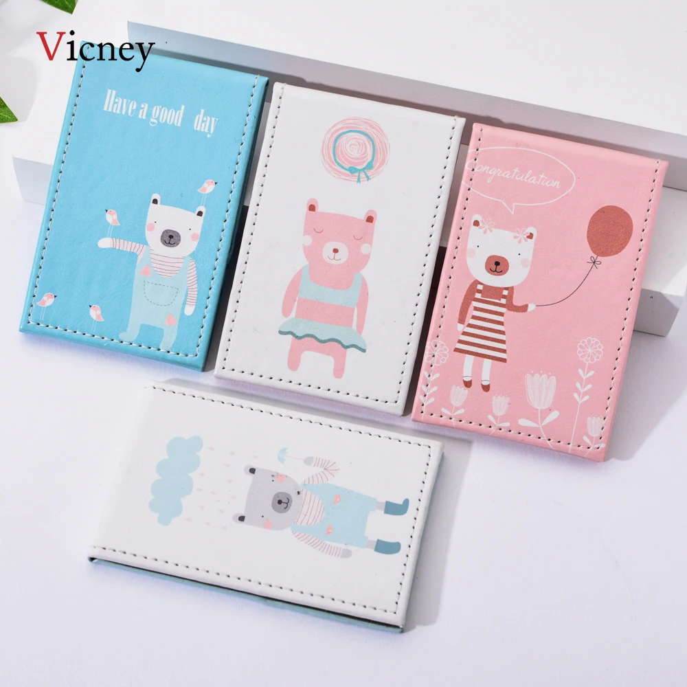Vicney Cute Bear настольная односторонняя искусственная кожа складной макияж принцесса