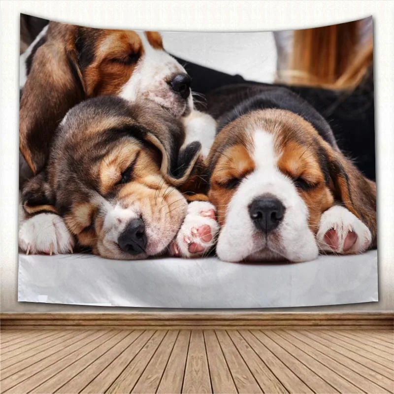

Красивый милый гобелен для домашних животных, настенный тканевый гобелен, художественное украшение для дома, коврик для сна, настенные ковр...
