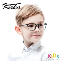 kirka tr90 flexible kids glasses frames children optical frames black boys glasses round children eyeglass for 6 10 years old