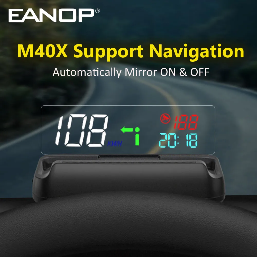 Проектор EANOP HUD M40X OBDII проектор скорости потребления масла навигация через