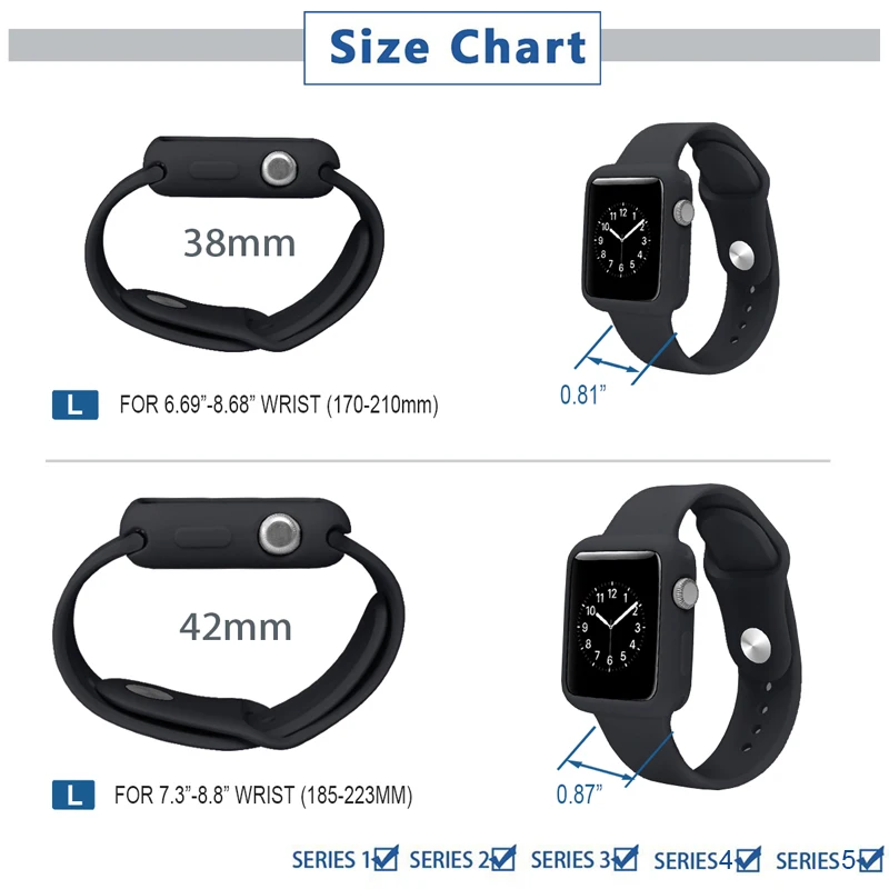 Спортивный ремешок для смарт часов apple watch 44/42/40/38 мм с протектор чехол к чехлу
