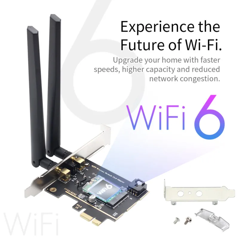 Настольный Wi Fi 6 PCI E Беспроводной Адаптер 2 4 Гбит/с г/5 ГГц 802.11ac/ax Bluetooth 5 1 AX200NGW карты