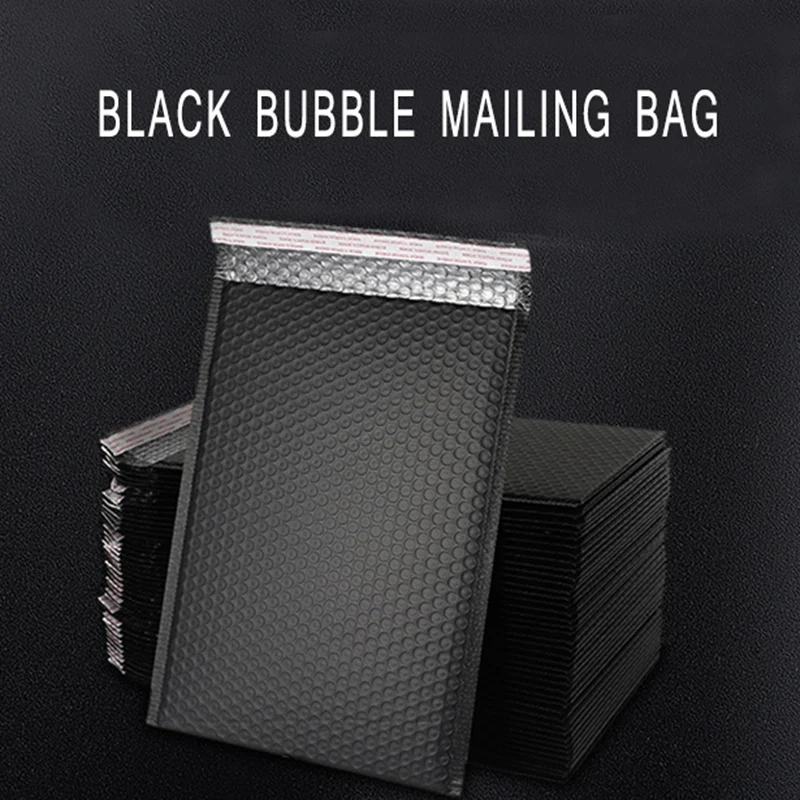 

Bubble Buffer Drop Protection Bag Co-Extrusion Film Bubble Bag Express Packaging Envelope Foam Bag Black 60Pcs 15x20Cm+4Cm