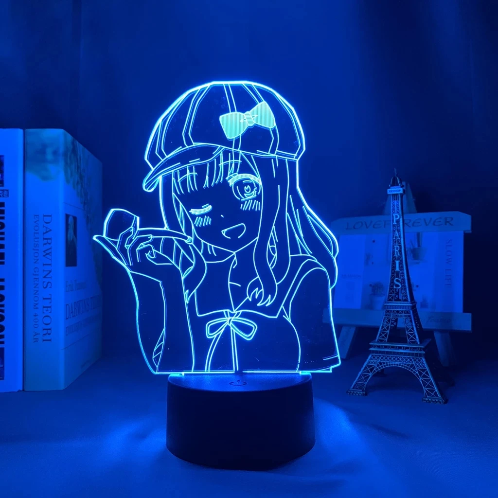 

Anime Kaguya Sama Love Is War Chika Fujiwara Figure Led Light for Bedroom Decor Nightlight Manga Birthday Gift Room Desk Lamp 3d