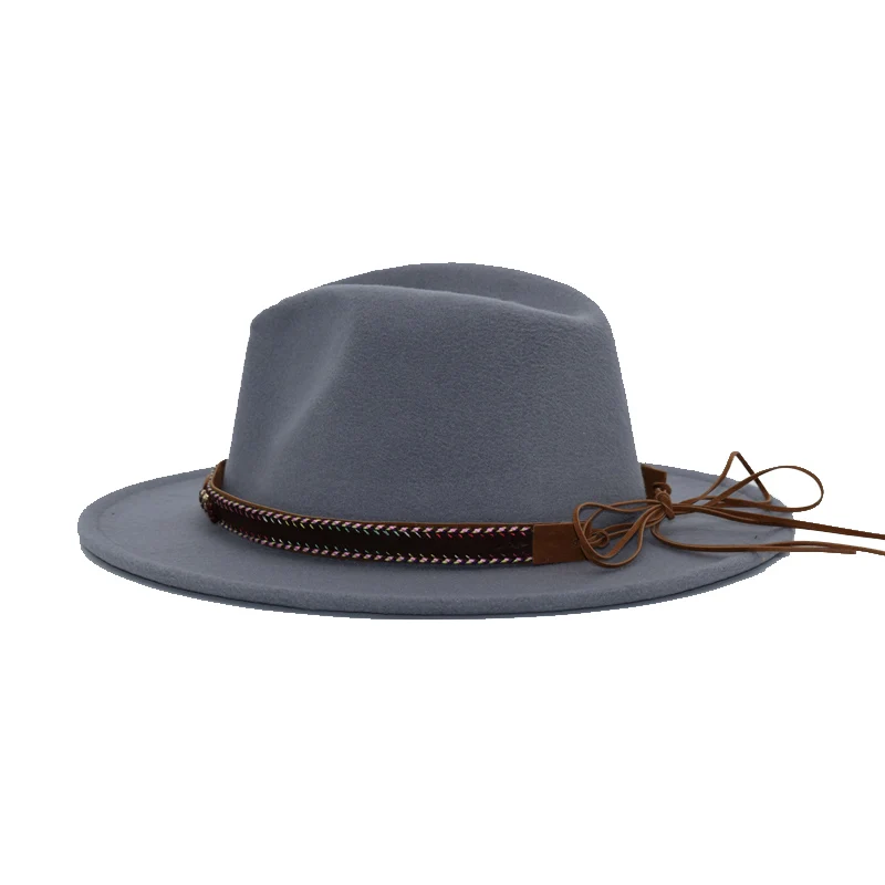 Hot Sale Women's Spring And Autumn Faux Wool Hat Top Jazz Hat Men's Fashion Top Hat F4