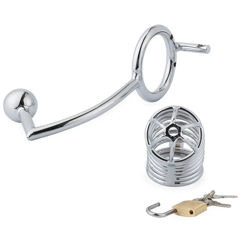 БДСМ фетиш мужчины пенис клетка трусы металлический мужской замок петух с