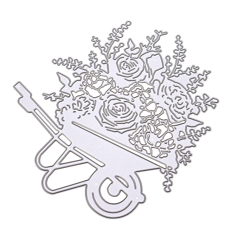 1 шт. 112*117 мм тележка для цветов металлический Трафаретный вырубной штамп