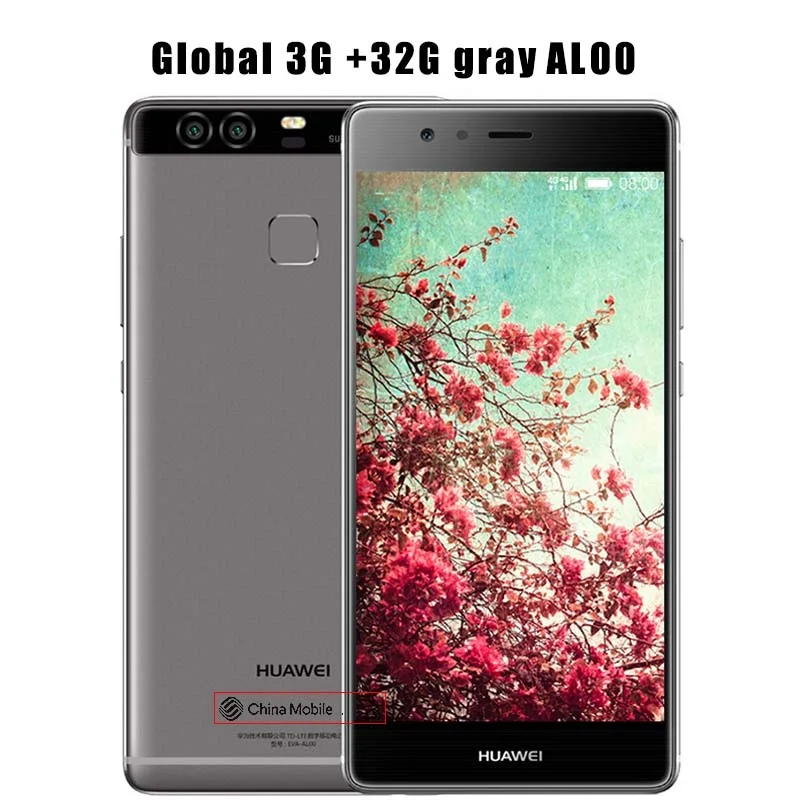 Глобальная прошивка поддержка huawei P9 3/4 ГБ Оперативная память 32/64GB Встроенная память Kirin 955 Octa Core 5," смартфон 1920*1080 Dual SIM LTE, отпечаток пальца - Цвет: 3G 32G  Gray AL00