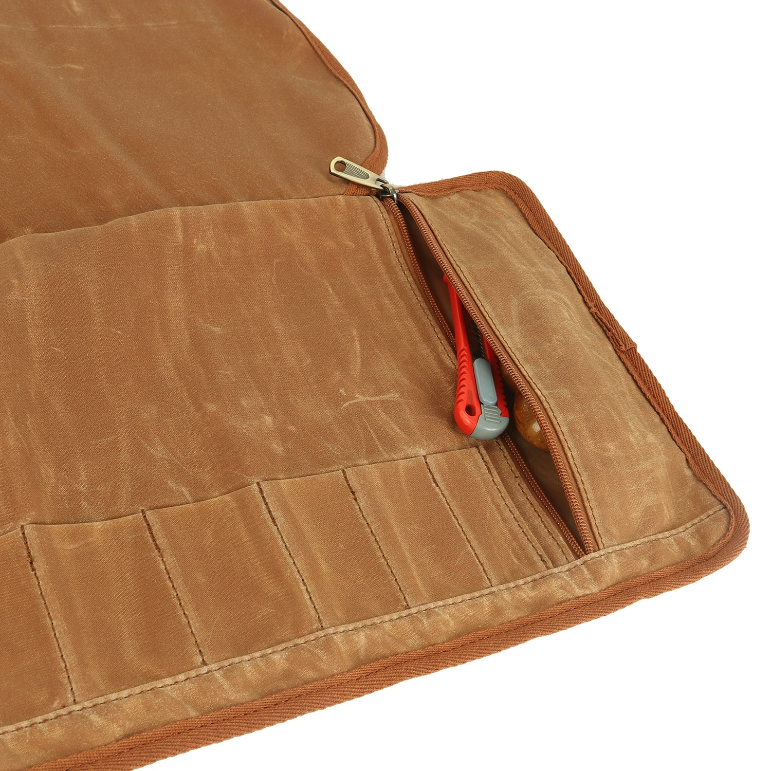 

Tourbon Vintage Waxed Canvas Tools Roll Up Bag (9 Slots) Portable Carry Case Pouch Workshop Storage Splier Tool Organizer