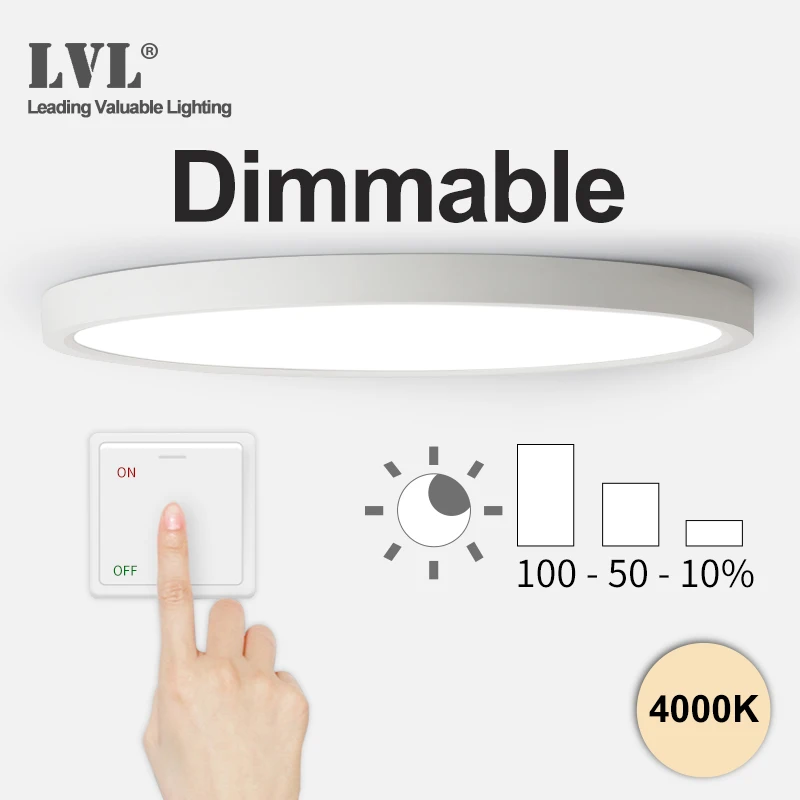 Светодиодный потолочный светильник с регулируемой яркостью 220 В 12 Вт 18 4000 к для