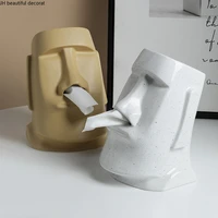 nordic creative ceramic tissue box portrait living room coffee table dining table pumping box home decoration accessories