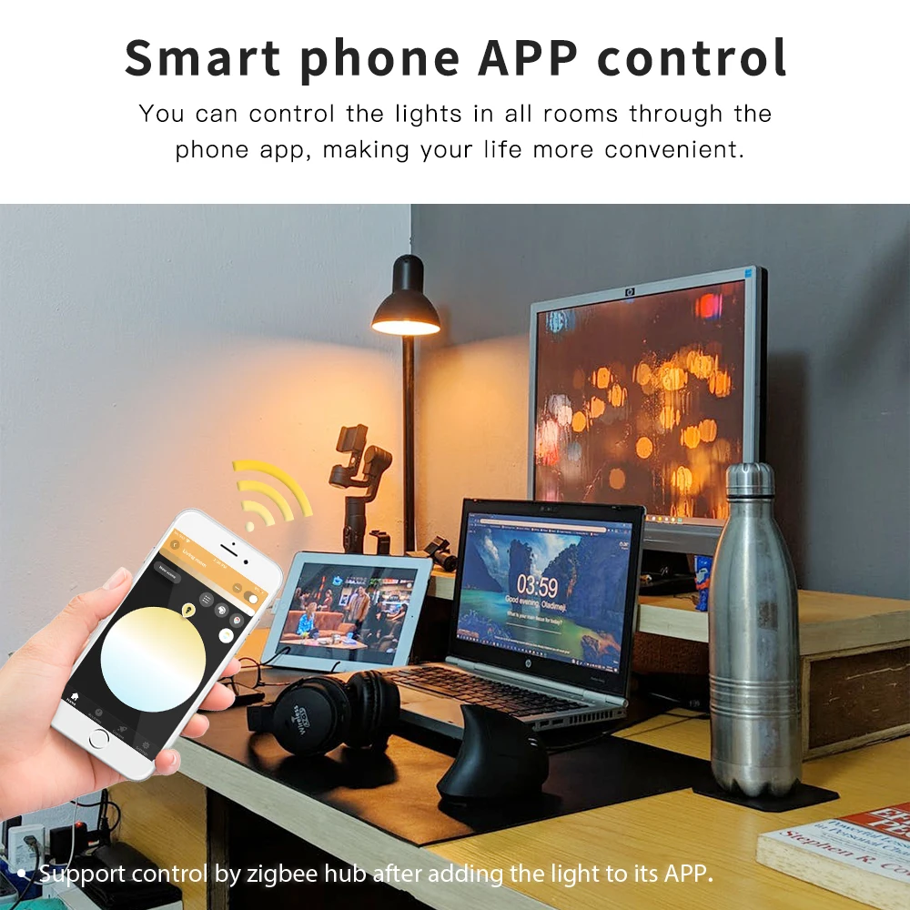 Светодиодный Soposh двойной белый Красочные умный прожектор GU10 RGBCW ZIGBEE ZLL 5 Вт AC100-240V