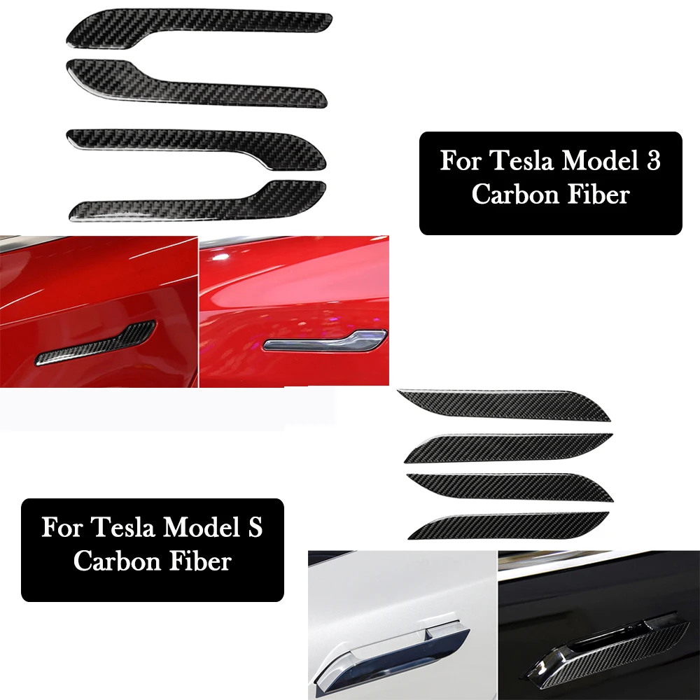 Новая защитная накладка на дверные ручки автомобиля из углеродного волокна