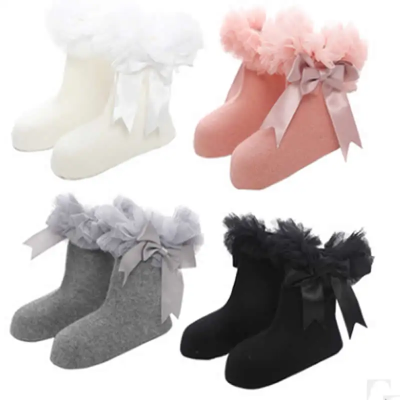 

Kids bowknet Ribbon Lace Socks Girl Children Lovely Sock Ballet Stage Priness Girl Socks Babies Knee High Sock