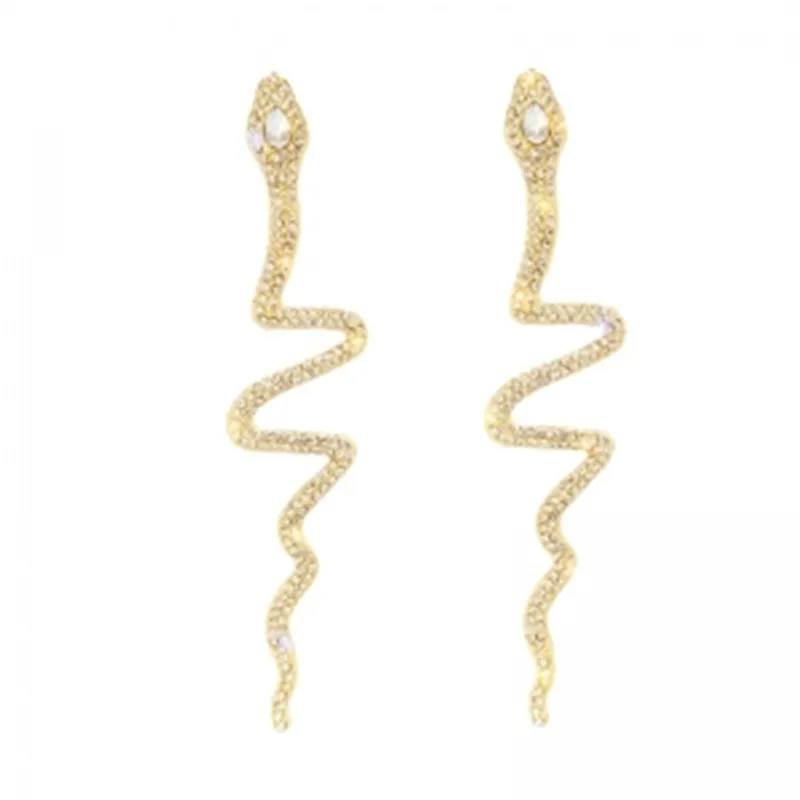 Женские серьги в форме змеи длинные с кристаллами индивидуальный дизайн 2020 |