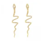 Женские серьги в форме змеи, длинные серьги с кристаллами, индивидуальный дизайн, 2020