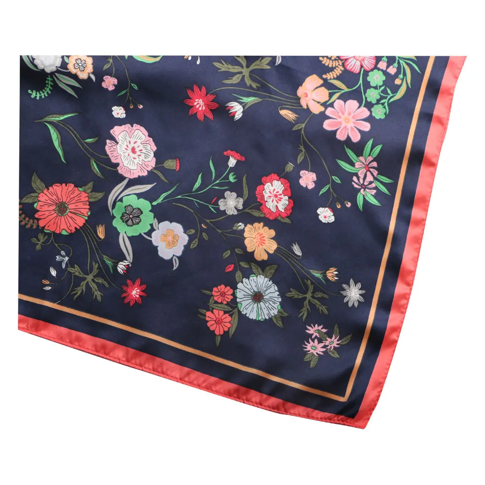 Модные женские носовые платки шарф весна лето полосатые шелковые квадратные