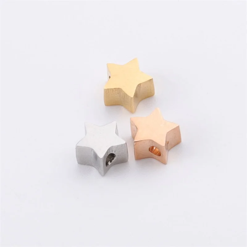 ZG маленькие звезды пятиконечная звезда бусины с небольшим отверстием 5 мм