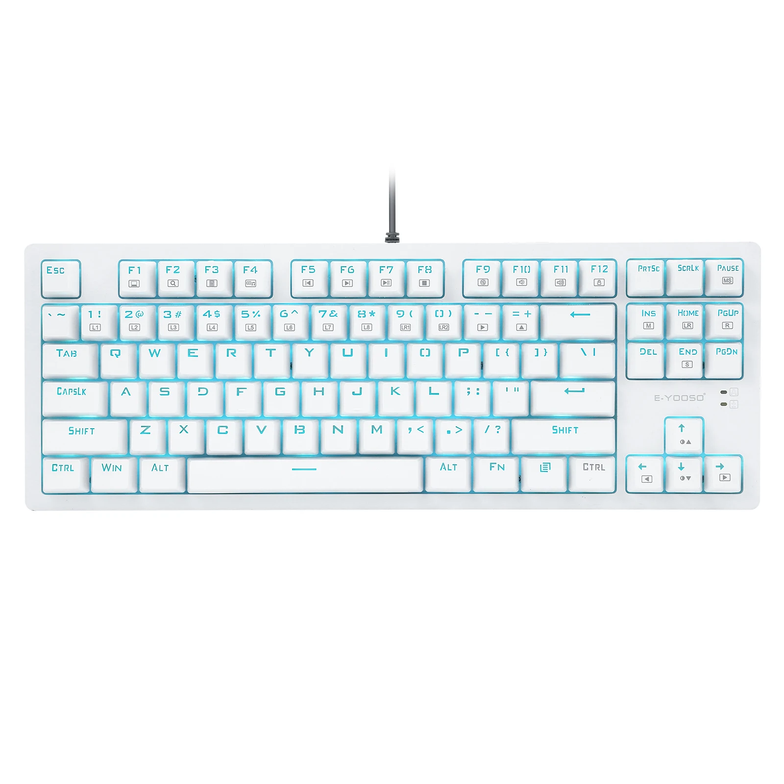 K-620 Mechanical Keyboard with Side Light E- Element 87 Keys Clicky Switch Led Backlit Wired | Компьютеры и офис