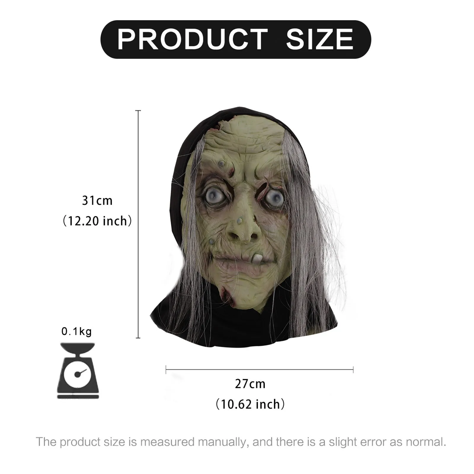 

Halloween Creative Funny Old Witch Headgear Prom Props Latex Horror Tricky Scary Mask For Costume Party Shocker Toys For Adults