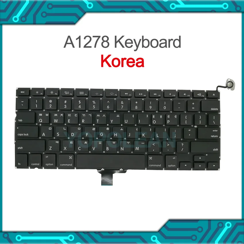 Новая Корейская клавиатура A1278 для Macbook Pro 13 &quota1278 KR Корейский стандарт 2009 2010 2011 2012