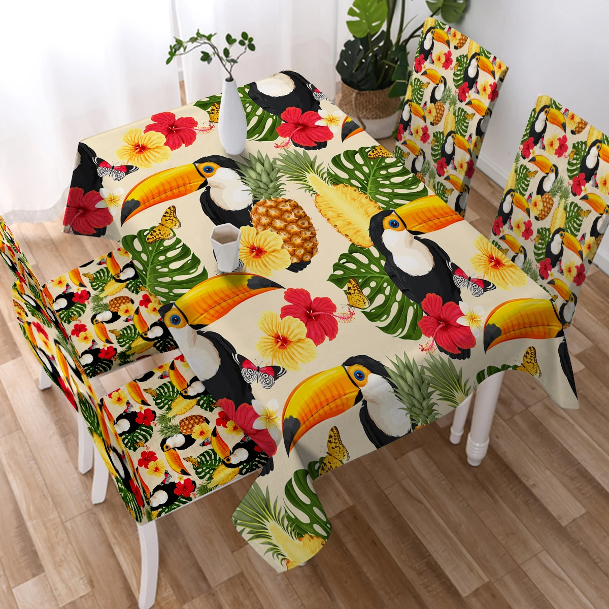 Скатерть с милыми бабочками водонепроницаемая Декоративная скатерть из