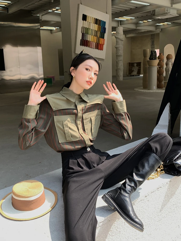 

Nbpm 2021 New Spring Summer Blouses Woman Business Party Single-Breasted Non-Mainstream Design Elegant Long Sleeve