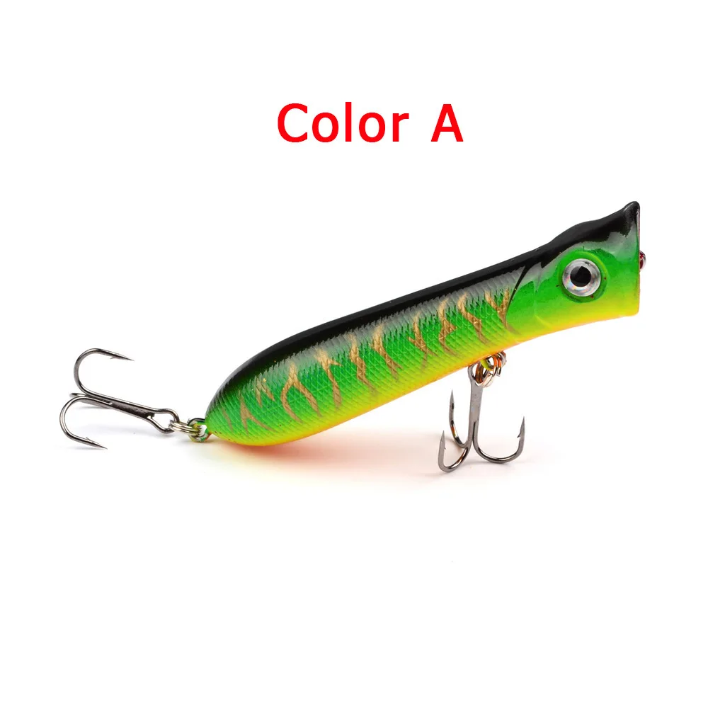 

10 Colors New 1Pcs Big Mouth Lure 8CM 12G Water Surface Wave Climbing Freshwater Fake Carp Bait Bionic Fishing Bait Fishing Gear