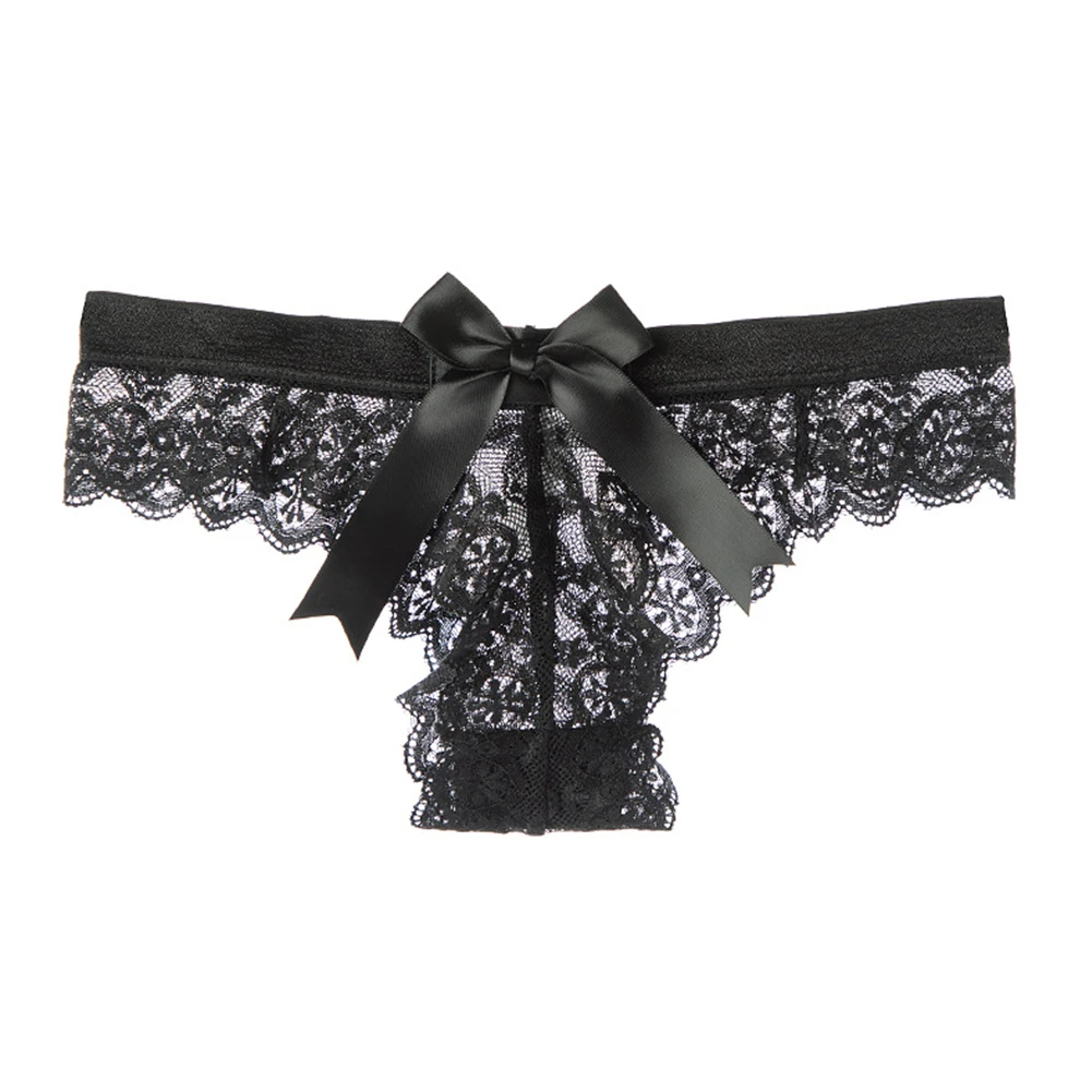 

Women sexy bow knot fashion Semi-hip lace underwear high quality panties transparent lingerie S M L XL CYHWR