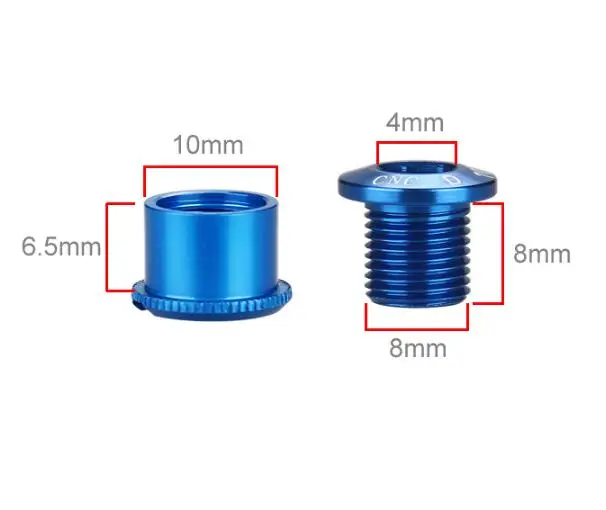 

5pcs/Pack Aluminium alloy Bike Tooth Disc Screw Fit For Bicycle Crankset Double Chain-rings Extended Diameter Bolts M8*8