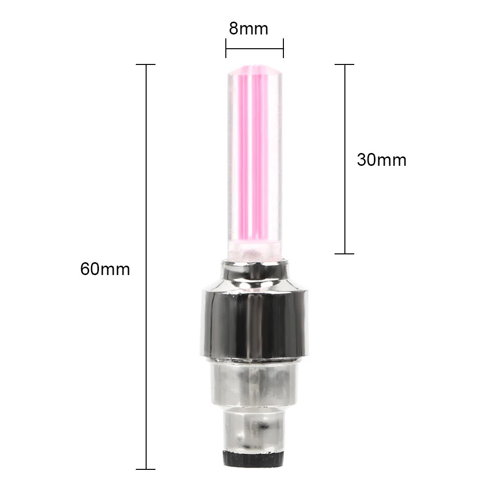 

2PCS Car Wheel LED Light Motocycle Bike Light Tire Valve Cap Decorative Lantern Tire Valve Cap Flash Spoke Neon Lamp/