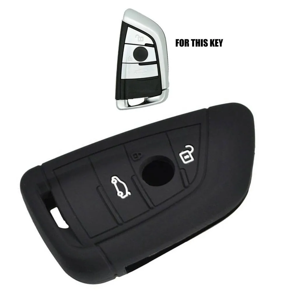 

2 Button Silicone Car Remote Key Fob Cover Case For BMW X1 X5 F15 X6 F16 1 2 5 7 Simple/business Style Remote Control Key Case