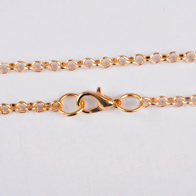 Комплект канатиков для создания ювелирных ожерелий на цепочке Rolo 3 мм, 100 штук, длина 40-80 см.