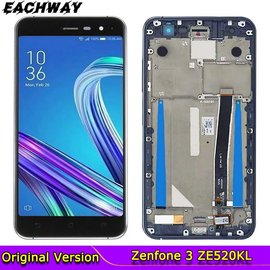 

Оригинальный 5,5-дюймовый Super IPS + дисплей для ASUS Zenfone 3 ZE520KL, ЖК-дисплей с сенсорным экраном и дигитайзером для замены ZE520KL, ЖК-дисплей с двумя SIM-...
