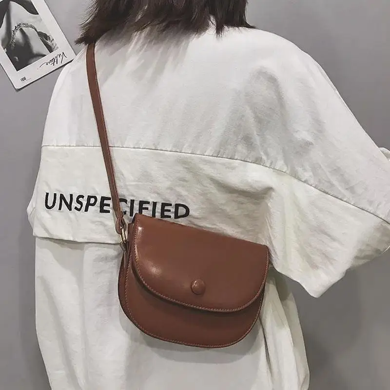 

Small Crossbody Bags for Women Pu Leather Black Hasp Female Messenger Bag Sling