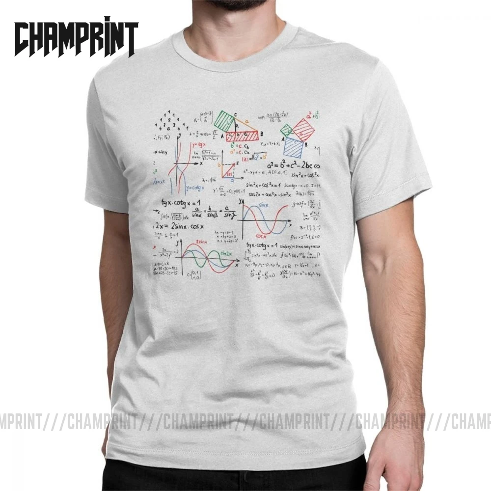 Футболка мужская из чистого хлопка потрясающая математическая формула с числами