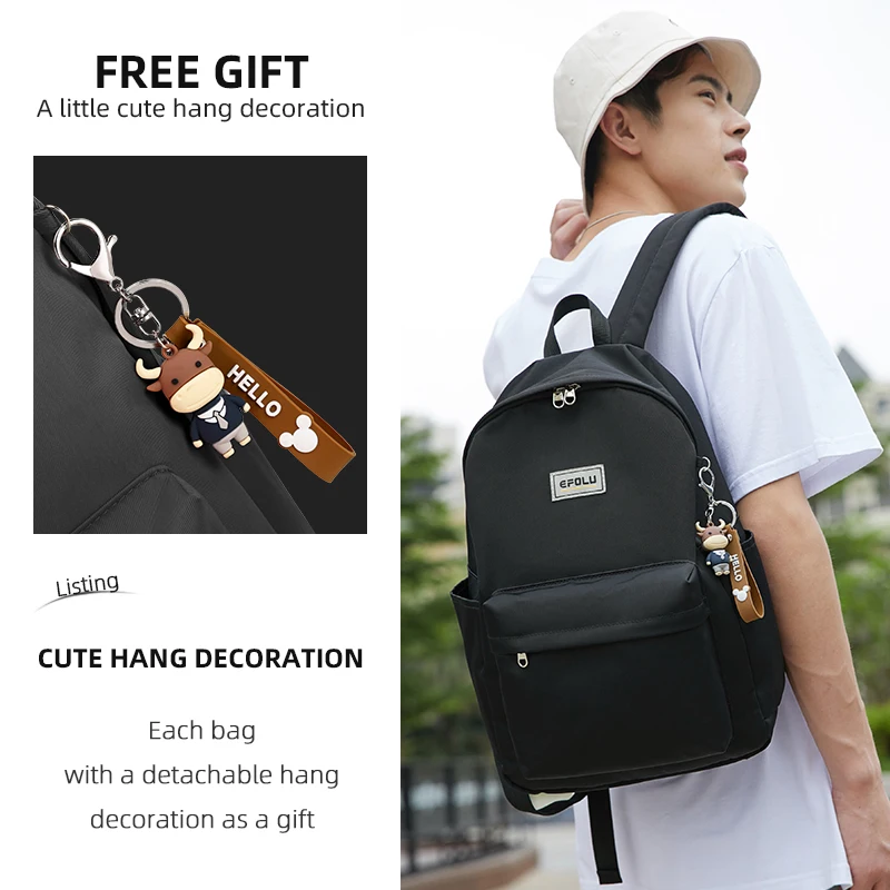 Fashion School Bag for Teenager Backpack for girls Male Canvas Backpack Laptop Backpacks College Student Mochila Backpack Female