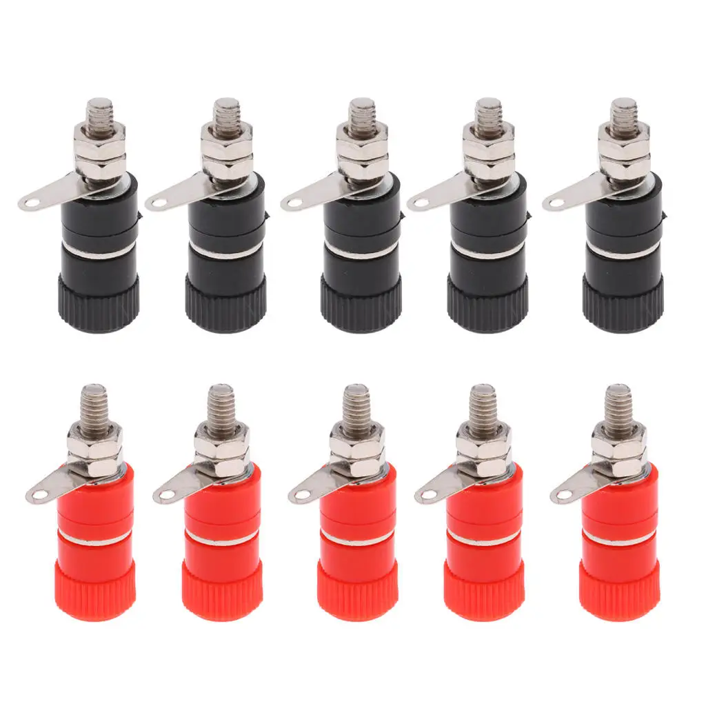 

High Quality 10 Pieces 4mm Banana Socket Binding Post Plug Jack Connector