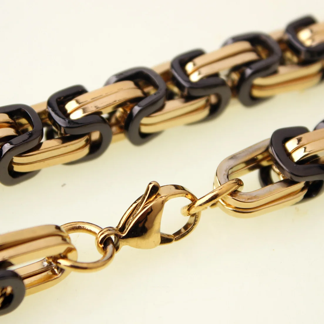 Мужская Византийская цепочка ожерелье или браслет из нержавеющей стали