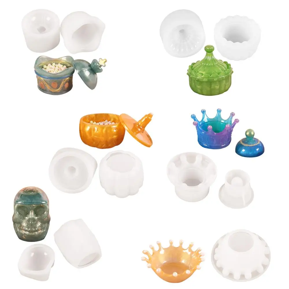 Коробка для хранения силиконовая форма корона Хрустальная тыква череп капли