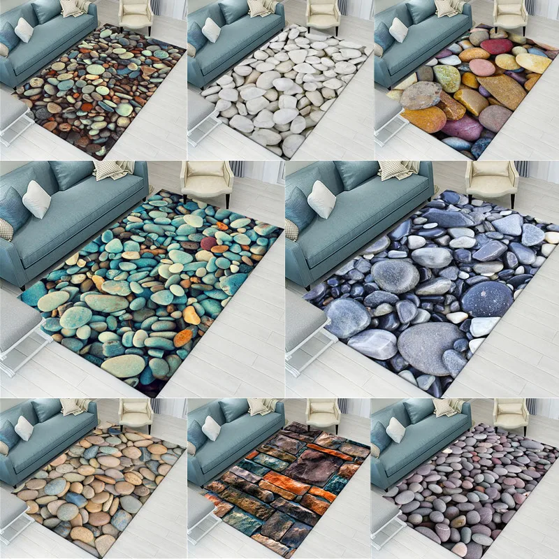 

Carpet Bedroom Rug Alfombra Kids Area Rugs for Home Pebble Stone Soft Floor Tapete Parlor Mat Living Room Decoration Tapetes