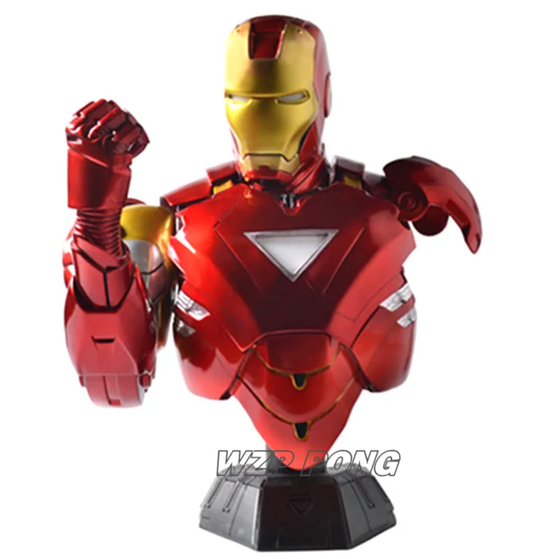 Hasbro мстители супергерой Железный человек 1/2 Mk6 бюст светодиодсветильник КА