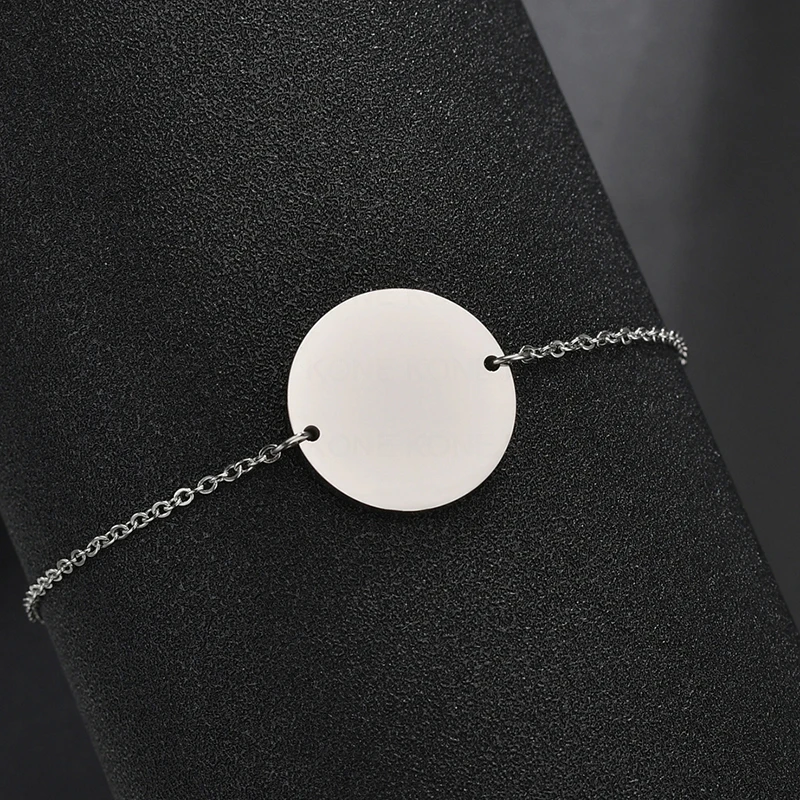 Браслет-цепочка UZone из нержавеющей стали с гравировкой имени даты и фото |