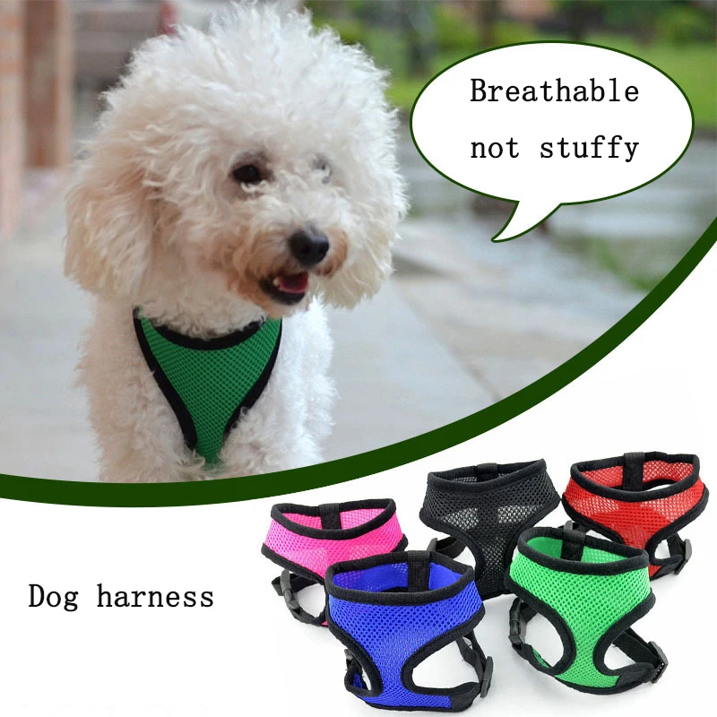 

Dog Harness Vest No Pull Small Pet Collar Adjustable Breathable Chest Strap Accessories For Walk
