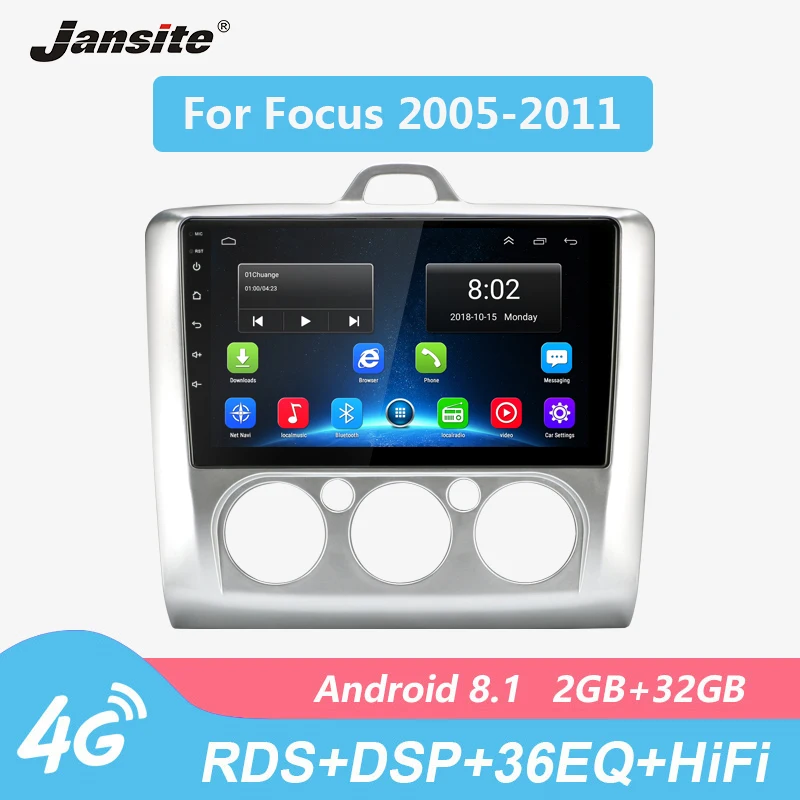 Jansite R9 9 &quotАвтомагнитола Android для ford Focus 2005 2011 сенсорный экран 4G Wifi 36EQ gps Bluetooth